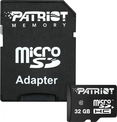 Карта памяти 32GB Patriot Memory PSF32GMCSDHC10 microSDHC Class10 LX with adaptor