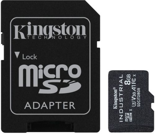 Карта памяти 8GB Kingston SDCIT2/8GB microSDHC class10 UHS-I industrial с адаптером