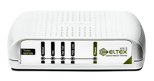 Терминал ELTEX NTE-2C ONT NTE-2С, 1 порт TurboGEPON (SC), 1 порт LAN 1000 Base-T, 1 порт LAN 10/100 Base-T, 1xRF
