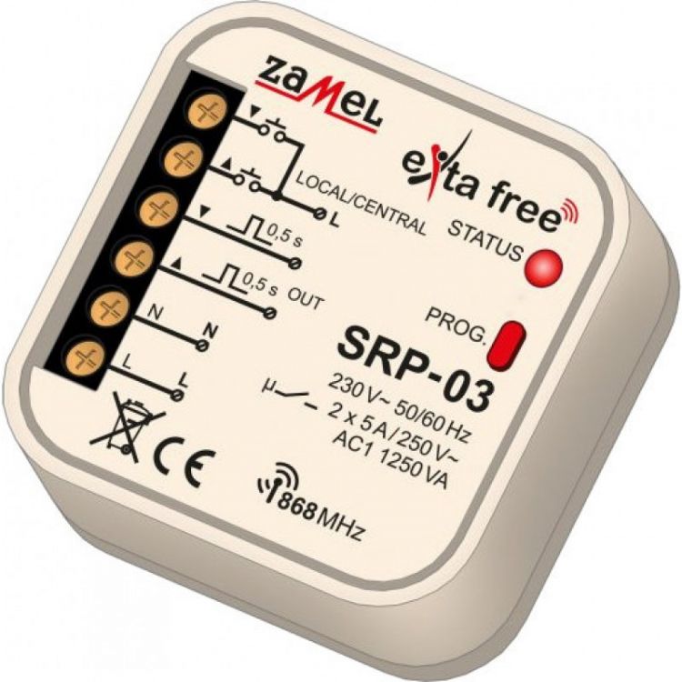 

Контроллер Zamel SRP-03 EF проводного+беспроводного локального (+центрального для SRP-01) управления, SRP-03