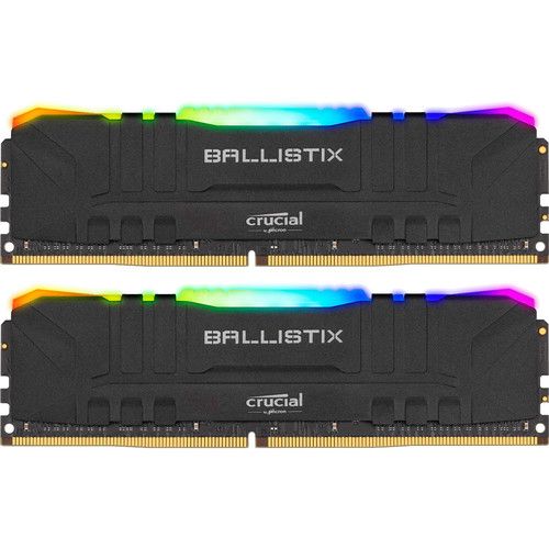 Модуль памяти DDR4 16GB (2*8GB) Crucial BL2K8G32C16U4BL Ballistix PC4-25600 3200MHz CL16 288pin радиатор RGB 1.35V