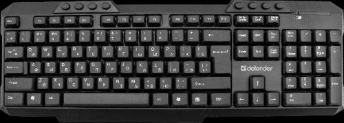 Клавиатура и мышь Defender Jakarta C-805 RU 45805 черный, полноразмерный