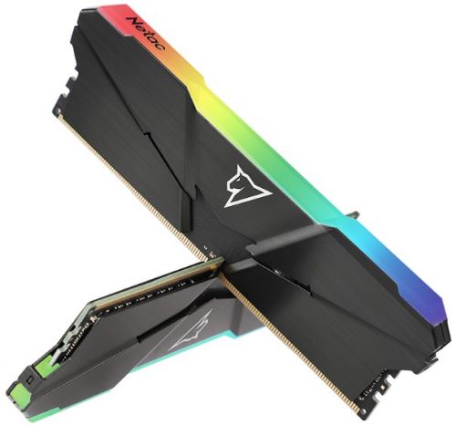 Модуль памяти DDR4 16GB (2*8GB) Netac NTSRD4P36DP-16E Shadow RGB PC4-28800 3600MHz CL18 1.35V gray with radiator