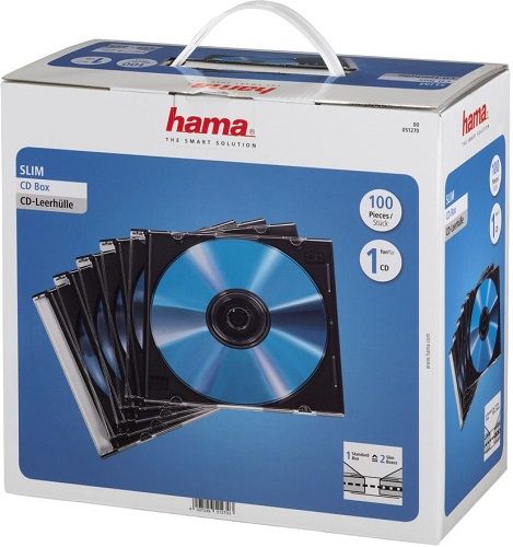 

Коробка для CD/DVD HAMA 100CD/DVD H-51270, 100CD/DVD H-51270