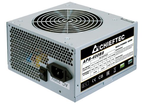 Блок питания ATX Chieftec APB-400B8 Value, 400W, Active PFC, 120mm fan, OEM