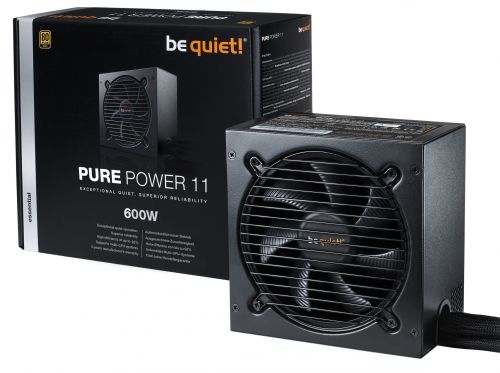 Блок питания ATX Be quiet! PURE POWER 11 BN294 600W / ATX 2.4, Active PFC, 80PLUS Gold, 120mm fan / RTL