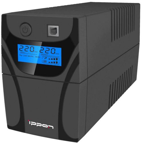 Источник бесперебойного питания Ippon Back Power Pro LCD 600 Euro 708219 600VA/360W, 2*EURO - фото 1