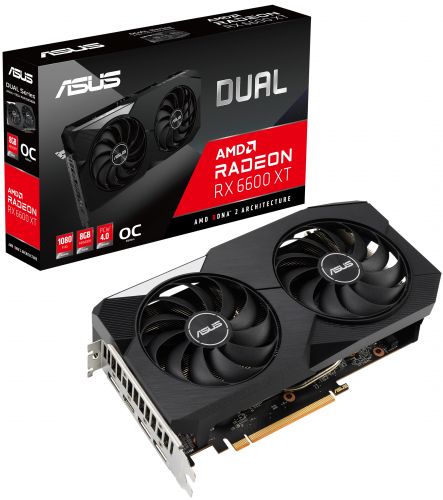 

Видеокарта PCI-E ASUS Radeon RX 6600 XT DUAL OC (DUAL-RX6600XT-O8G) 8GB GDDR6 128bit 7nm 2000/16000MHz HDMI/3*DP, Radeon RX 6600 XT DUAL OC (DUAL-RX6600XT-O8G)