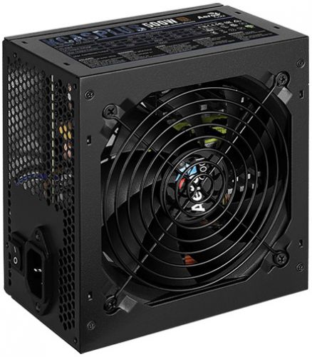 Блок питания ATX AeroCool KCAS Plus 500 4713105962642 500W V2.3 (20/24+4/8+6/8pin, вентилятор d120мм) + каб