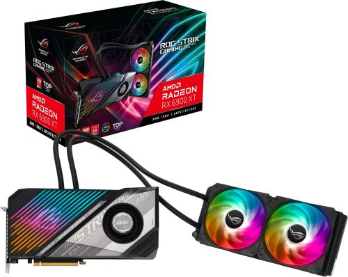 

Видеокарта PCI-E ASUS Radeon RX 6900 XT ROG STRIX GAMING LC (ROG-STRIX-LC-RX6900XT-T16G-GAMING) 16GB GDDR6 256bit 7nm 2200/16000MHz HDMI/3*DP/USB Type, Radeon RX 6900 XT ROG STRIX GAMING LC (ROG-STRIX-LC-RX6900XT-T16G-GAMING)