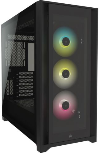 Корпус ATX Corsair iCUE 5000X RGB CC-9011212-WW черный, без БП, стенка из закаленного стекла, 2*USB 3.0, USB 3.1 Type-C, audio - фото 1