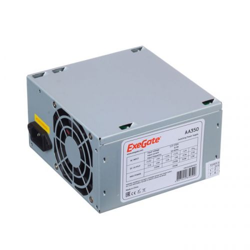 Блок питания ATX Exegate AA350 EX253681RUS 350W, 8cm fan, 24p+4p, 2*SATA, 1*IDE