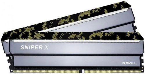 Модуль памяти DDR4 32GB (2*16GB) G.Skill F4-3200C16D-32GSXKB Sniper X PC4-25600 3200MHz CL16 XMP 1.35V Digital Camo - фото 1