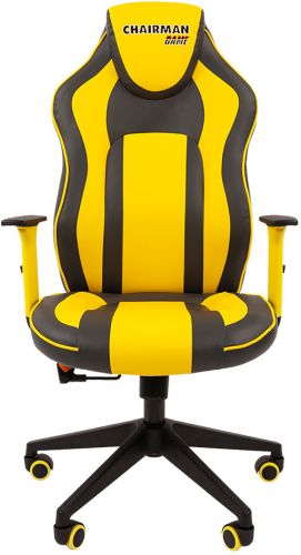 Кресло офисное Chairman Game 23 Chairman 7053958 экопремиум серый/желтый кресло офисное chairman стандарт престиж chairman 7033363 ткань с 2 серый