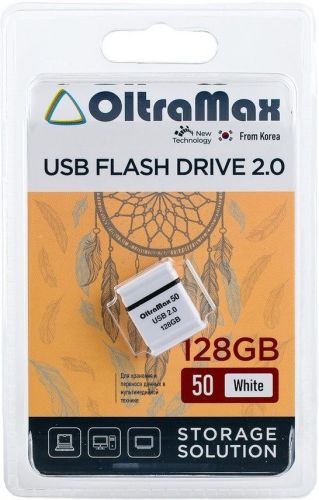 Накопитель USB 2.0 128GB OltraMax OM-128GB-50-White