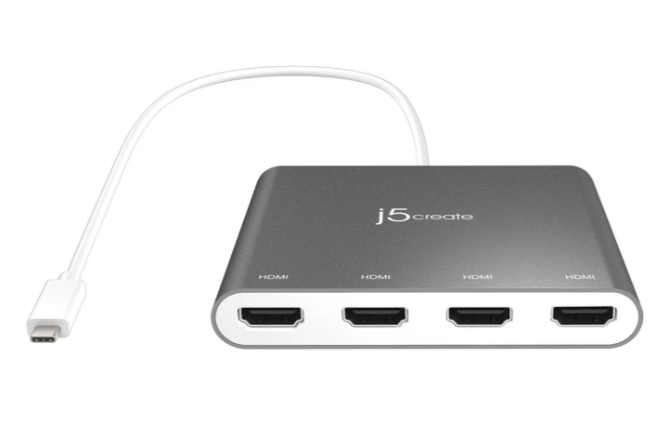 

Адаптер j5create JCA366 USB-C to 4-Port HDMI, JCA366