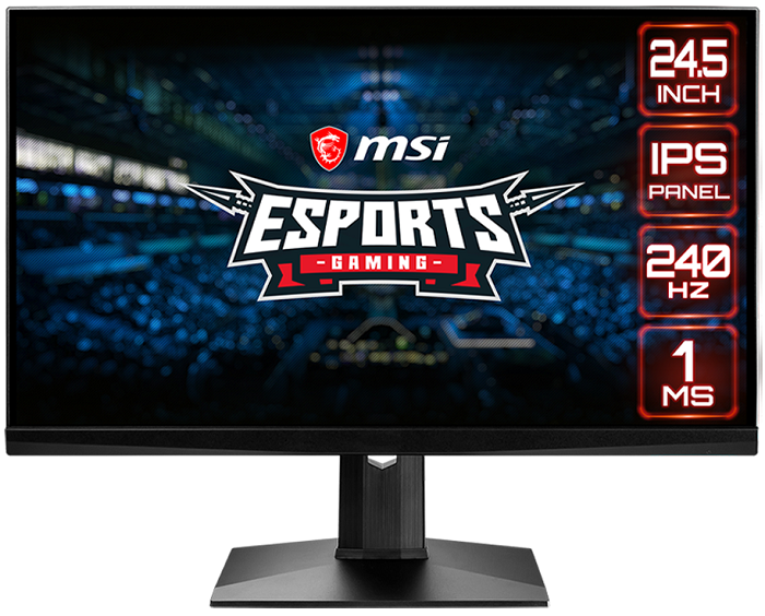 

Монитор 24,5" MSI Optix MAG251RX 9S6-3BA37T-010 1920x1080, IPS, 240Hz, G-Sync, FreeSync, 400cd/m2, 16:9, Optix MAG251RX