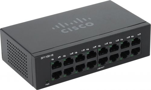 Коммутатор неуправляемый Cisco SB SF110D-16-EU - фото 1
