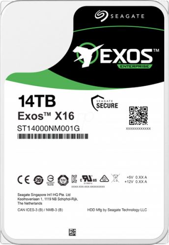 Жесткий диск 14TB SATA 6Gb/s Seagate ST14000NM001G 3.5" Exos X16 7200RPM 256MB