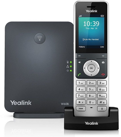 

Телефон VoiceIP беспроводной Yealink W60P на 8 линий (база + трубка), W60P