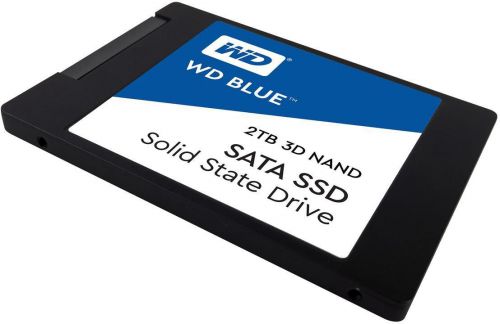 Накопитель SSD 2.5'' Western Digital WDS200T2B0A WD Blue 2TB TLC 3D NAND Marvell 88SS1074 SATA 6Gb/s 560/530MB/s 95K/84K IOPS MTTF 1.75M 7мм RTL