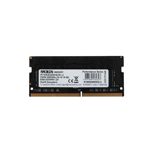 Модуль памяти SODIMM DDR4 8GB AMD R748G2400S2S-U 2400MHz, PC4-19200, Non-ECC, CL16, 1.2V, RTL - фото 1