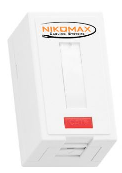 Компьютерная розетка настенная NIKOMAX NMC-WO1UE2-FT-ST-WT