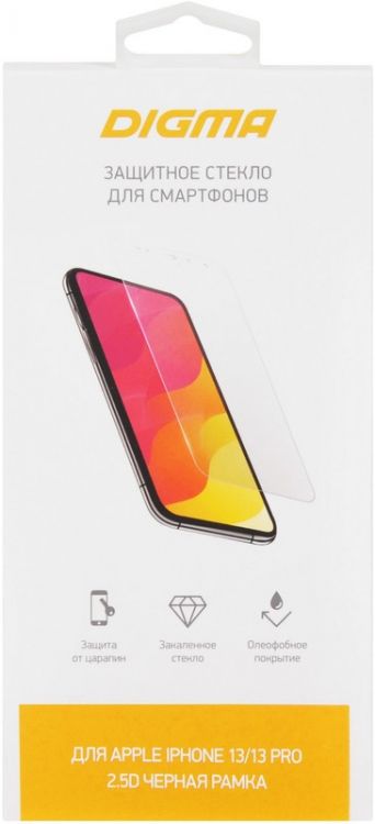 

Защитное стекло Digma DGG2AP13PA для Apple iPhone 13/13 Pro 2.5D (1589447), DGG2AP13PA