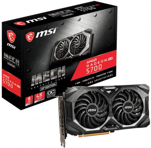 

Видеокарта PCI-E MSI Radeon RX 5700 RX 5700 MECH GP OC 8GB GDDR6 256bit 7nm 1515/14000MHz HDMI/3*DP RTL, Radeon RX 5700