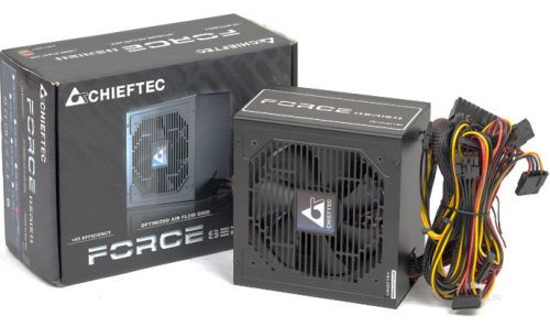 Блок питания ATX Chieftec CPS-500S 500W aPFC, 120mm FAN, КПД 80+, Ret