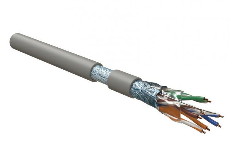 

Кабель витая пара F/UTP 5e кат. 4 пары Hyperline FUTP4-C5E-S24-IN-LSZH-GY 24AWG(0.51 мм), медь, одножильный (solid), внутренний, LSZH, нг(C)-HF, серый, FUTP4-C5E-S24-IN-LSZH-GY