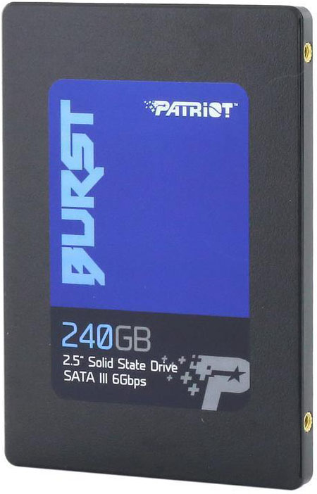 Накопитель SSD 2.5'' Patriot Memory PBU240GS25SSDR Burst 240GB TLC Phison S11 SATA-III 555/500MB/s 80K/60K IOPS MTBF 2M 7mm RTL