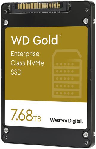 Накопитель SSD U.2 Western Digital WDS768T1D0D WD Gold 7.68TB PCIe Gen 3.1 x4 NVMe TLC 3D 3100/1800MB/s IOPS 467K/65K MTBF 2M 0.8DWPD