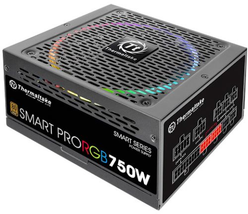 Блок питания ATX Thermaltake Smart Pro RGB 750W PS-SPR-0750FPCBEU-R Полностью модульный, 80Plus Bronze, RTL