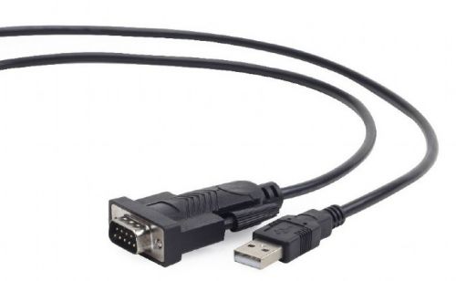 Адаптер Cablexpert UAS-DB9M-02 , USB->SERIAL, AM/DB9M, 1,5 м, PL2303TA, WinXP-Win8, черный, пакет