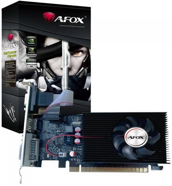 Видеокарта PCI-E Afox Geforce GT 610 (AF610-2048D3L7-V6) 2GB DDR3 64bit 40nm 810/1800MHz DVI-I/HDMI