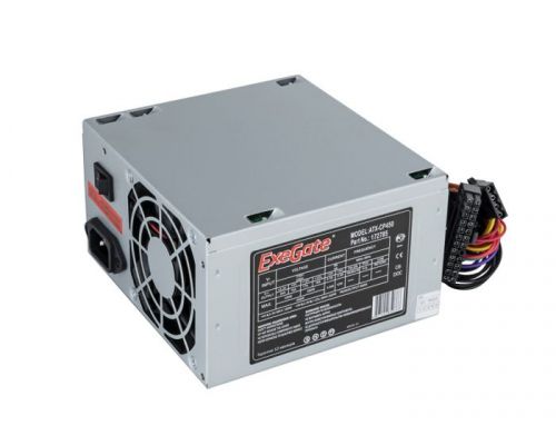 Блок питания ATX Exegate CP450 EX172785RUS-S 450W, SC, 8cm fan, 24p+4p, 3*SATA, 2*IDE, FDD + кабель 220V с защитой от выдергивания
