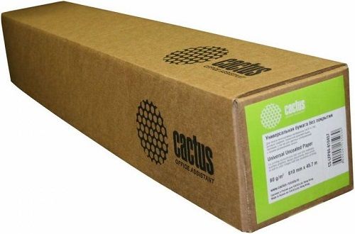 Бумага Cactus CS-LFP80-420457E 420мм-45.7м/80г/м2/белый универсальная втулка:50.8мм (2