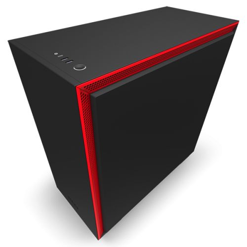 Корпус ATX NZXT H710 black/red, без БП, закаленное стекло, fan 3x120, 1x140mm, 3xUSB 3.1 (Type-A/Type-С), audio CA-H710B-BR - фото 2