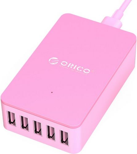 Зарядное устройство сетевое Orico CSE-5U розовый