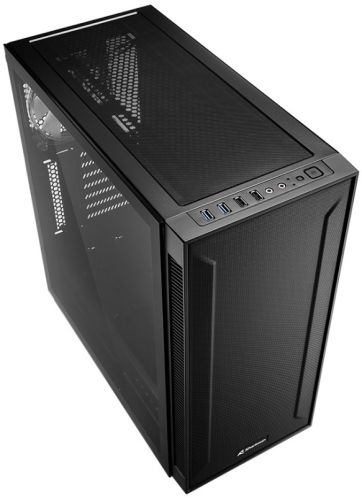 Корпус ATX Sharkoon TG6 RGB черный, без БП, с окном, 2*USB 2.0, 2*USB 3.0, audio, RGB led - фото 2