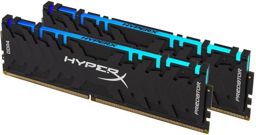 Модуль памяти DDR4 16GB (2*8GB) HyperX HX429C15PB3AK2/16 Predator RGB PC4-23464 2933MHz CL15 1.2V XMP 1024x64 Радиатор LED RTL