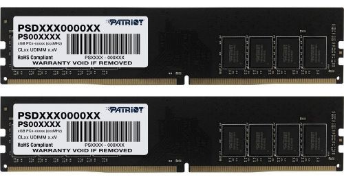 Модуль памяти DDR4 32GB (2*16GB) Patriot Memory PSD432G3200K Signature Line PC4-25600 3200MHz CL22 1.2V модуль памяти ddr4 16gb crucial ct16g4dfd832a pc4 25600 3200mhz cl22 288 pin 1 2v rtl