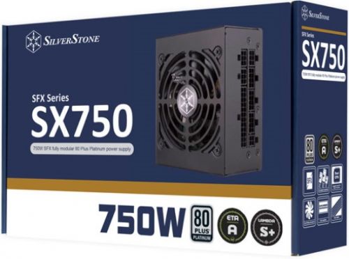 Блок питания ATX SilverStone SX750-PT 750W, 80 Plus Platinum, Active PFC, 92 mm fan, fully modular