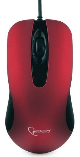Мышь Gembird MOP-400 красная, 1000dpi, USB, 3 кнопки