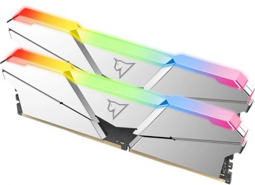 Модуль памяти DDR4 16GB (2*8GB) Netac NTSRD4P32DP-16SC Shadow RGB PC4-25600 3200MHz CL16 1.35V silver with radiator