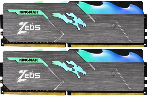 

Модуль памяти DDR4 16GB (2*8GB) Kingmax KM-LD4-3200-16GRD Zeus Dragon RGB 3200MHz CL16, 1.35V, XMP2.0, Aurasync, KM-LD4-3200-16GRD