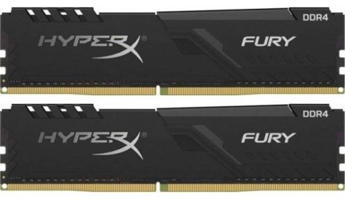 Фото - Модуль памяти DDR4 32GB (2*16GB) HyperX HX430C16FB4K2/32 Fury black 3000MHz CL16 1.35V 1R 16Gbit модуль памяти dimm 16gb ddr4 pc24000 3000mhz kingston hyperx fury black series xmp hx430c15fb3 16