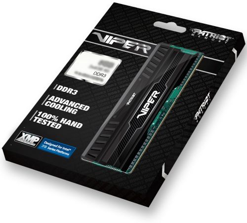 Модуль памяти DDR3 16GB (2*8GB) Patriot Memory PV316G160C0K Viper 3 PC3-12800 1600MHz CL10 1.5V Радиатор BLACK