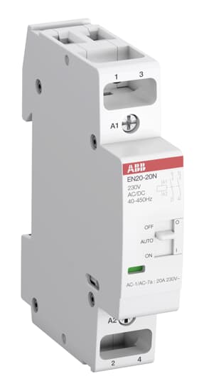 

Контактор модульный ABB 1SBE122111R0620 EN20-20N-06 модульный (20А АС-1, 2НО), катушка 230В AC/DC, 1SBE122111R0620